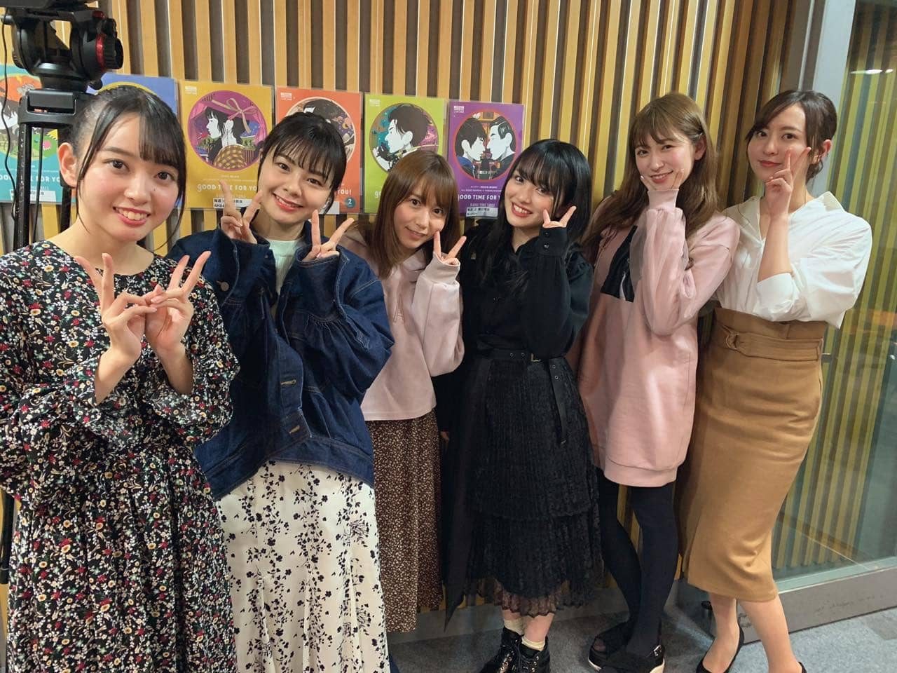 「AKB48のオールナイトニッポン」オフショット ＊ 向井地美音・森保まどか・石田みなみ・吉田朱里・大場美奈・本間日陽